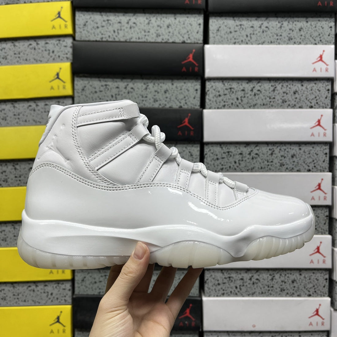 Air Jordan 11 White Patent Mid