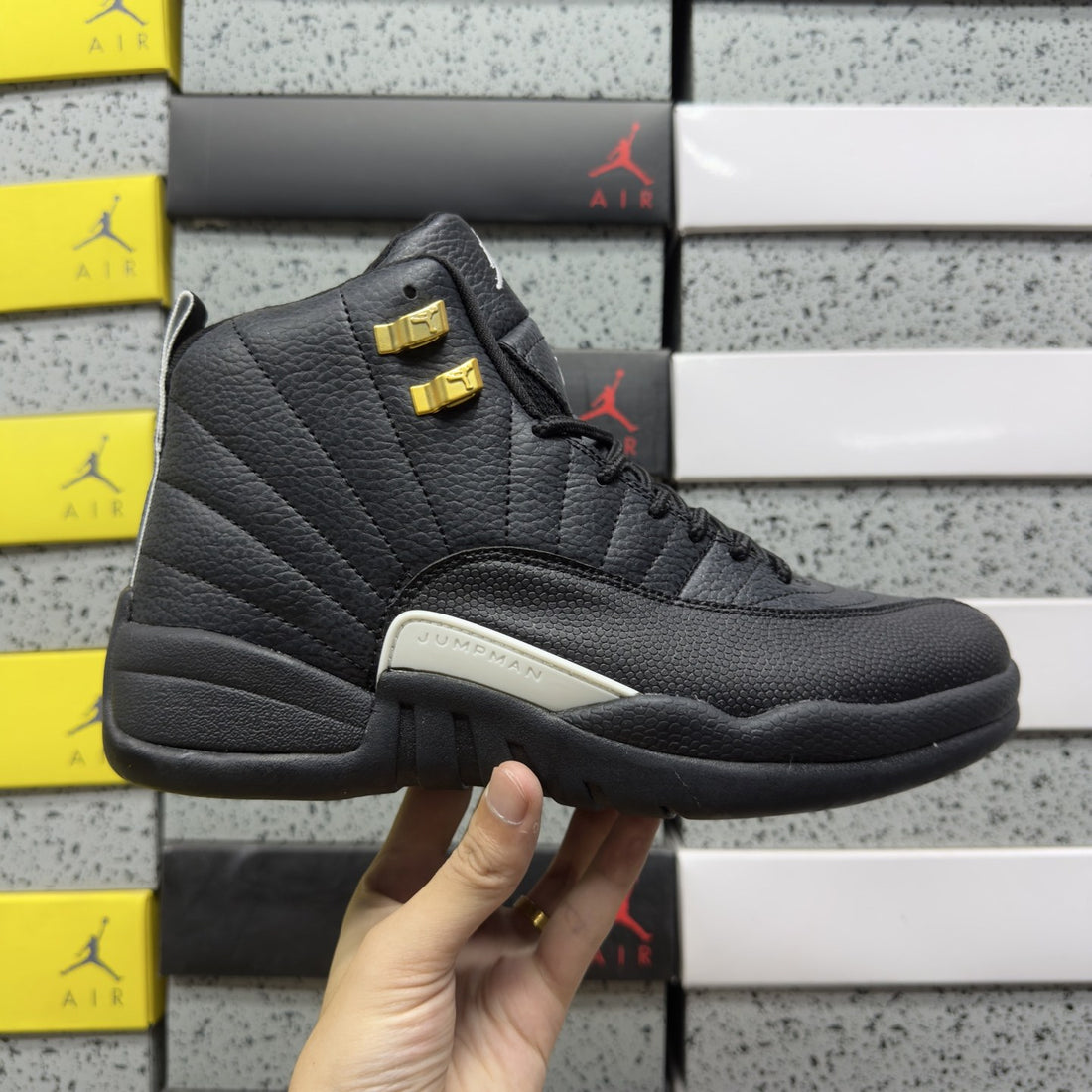 Air Jordan 12 Black Gold Taxi