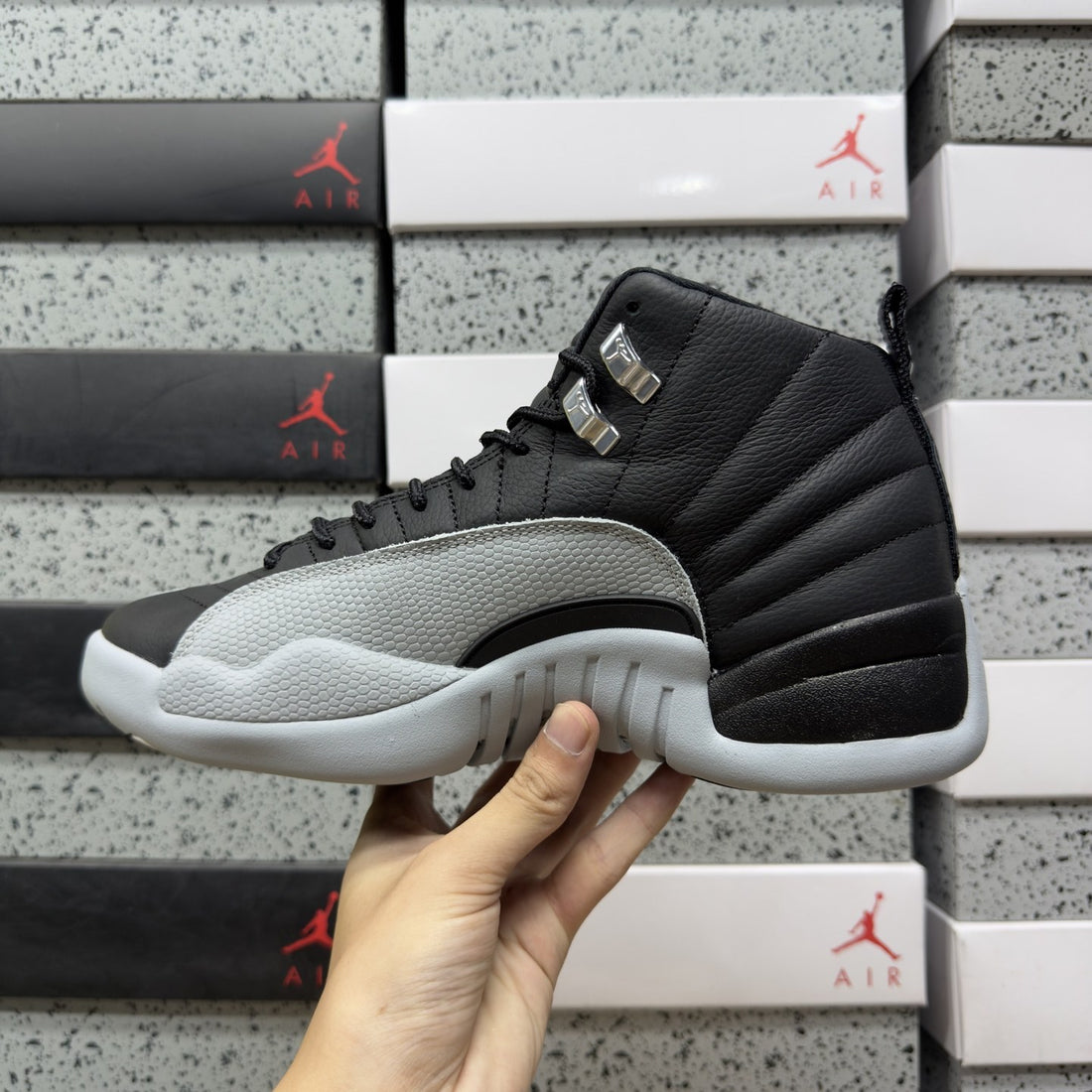 Air Jordan 12 Black Grey