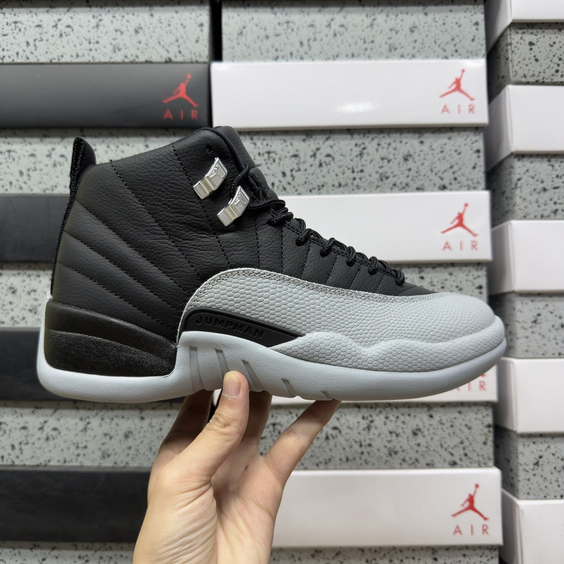 Air Jordan 12 Black Grey