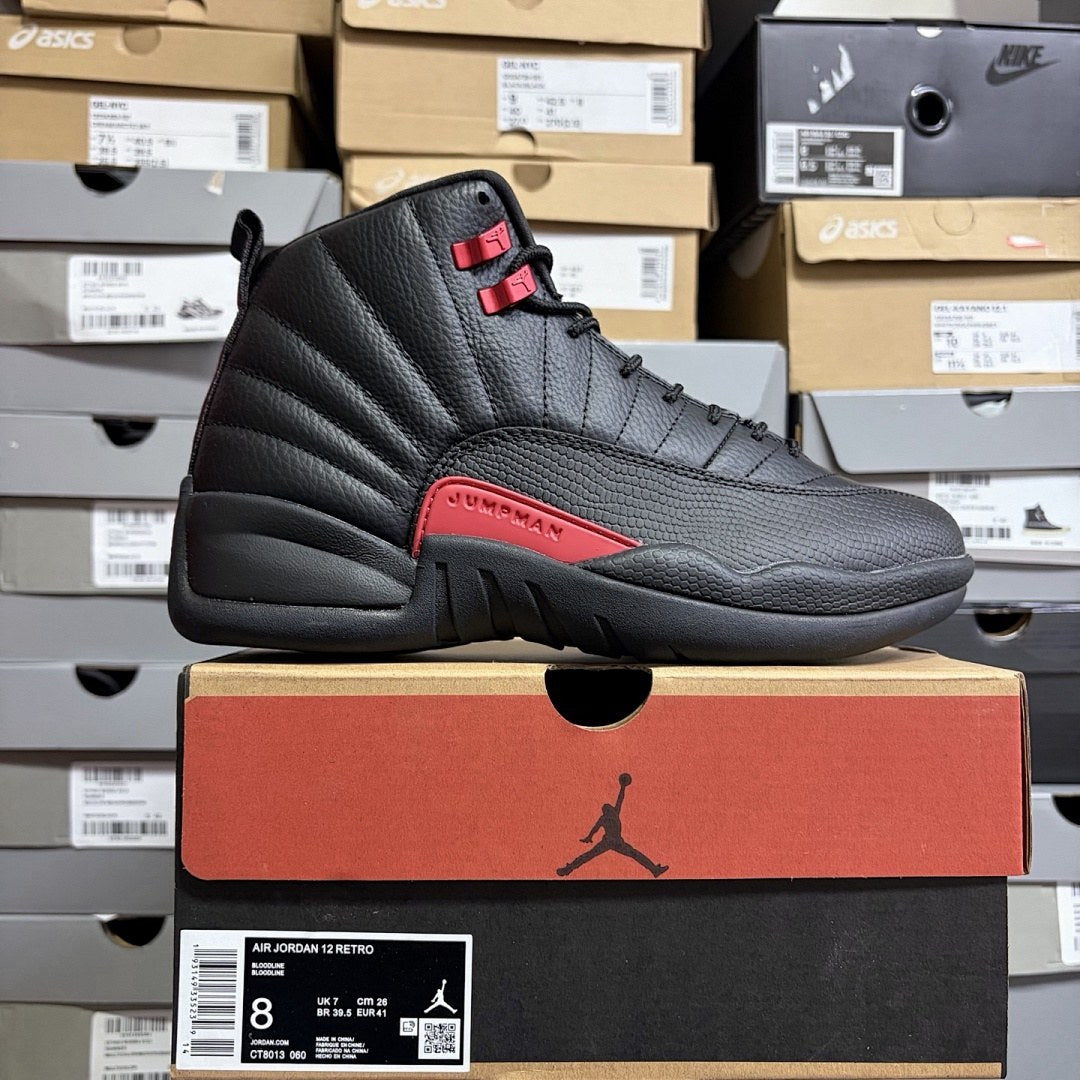 Air Jordan 12 Black Red Flip