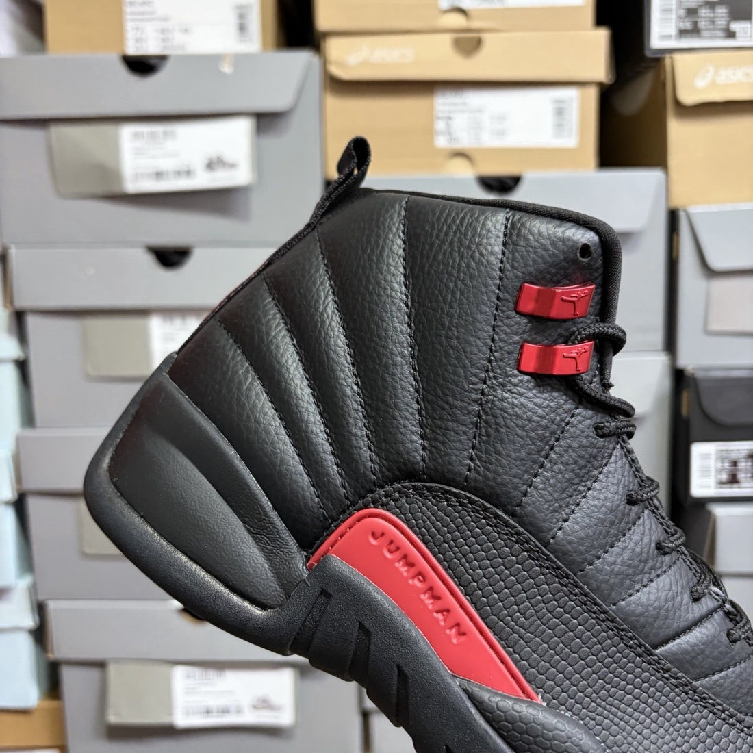 Air Jordan 12 Black Red Flip