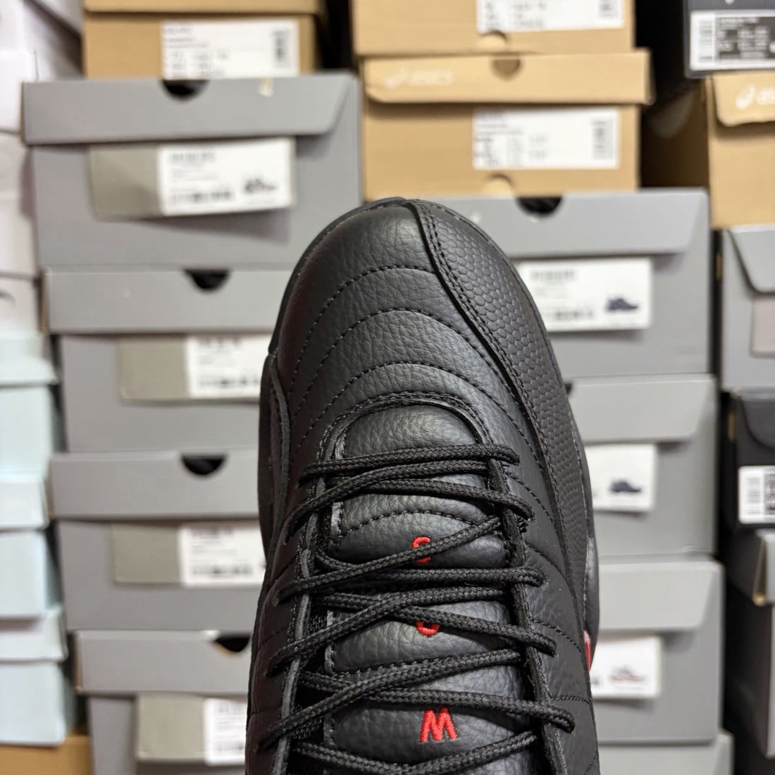 Air Jordan 12 Black Red Flip