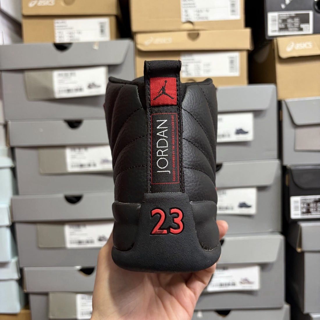 Air Jordan 12 Black Red Flip