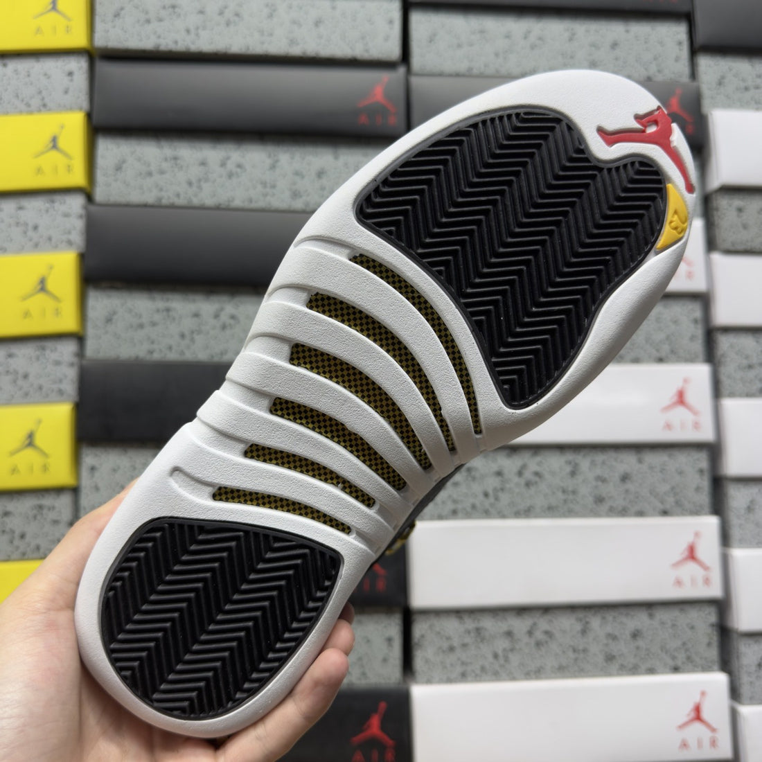 Air Jordan 12 Black White Gold