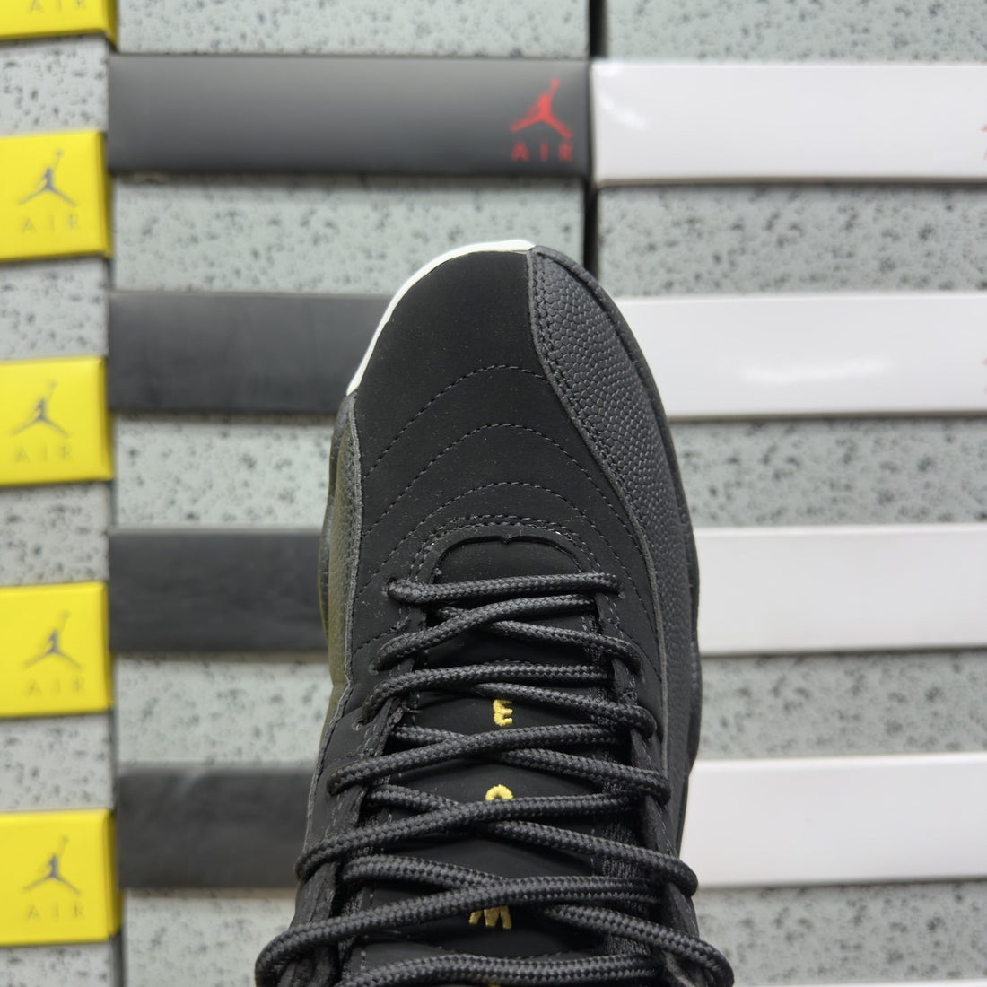 Air Jordan 12 Black White Gold