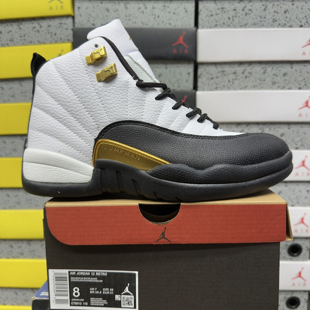 Air Jordan 12 White Gold Taxi