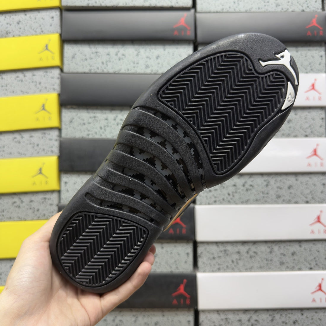 Air Jordan 12 White Gold Taxi