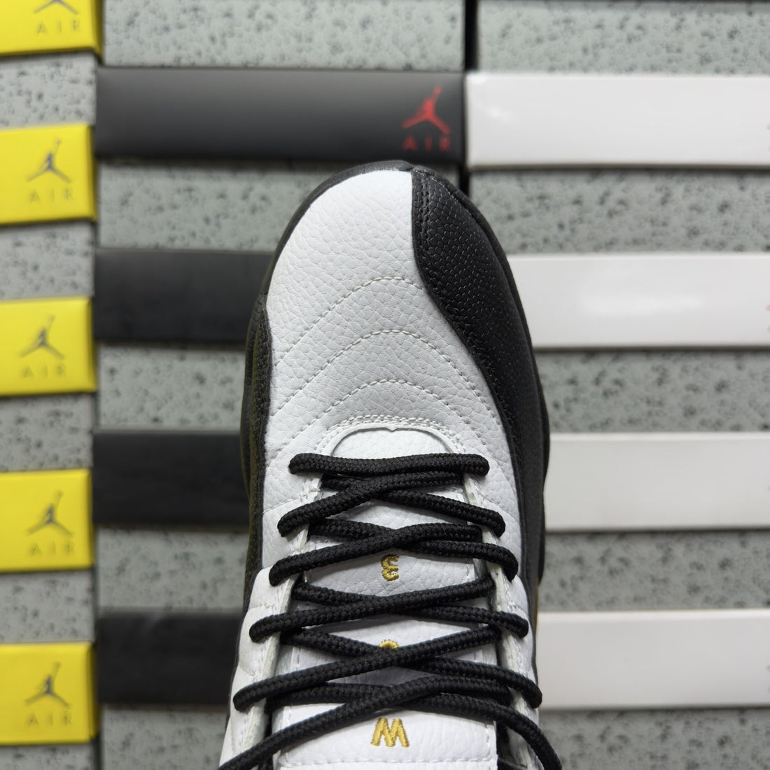 Air Jordan 12 White Gold Taxi