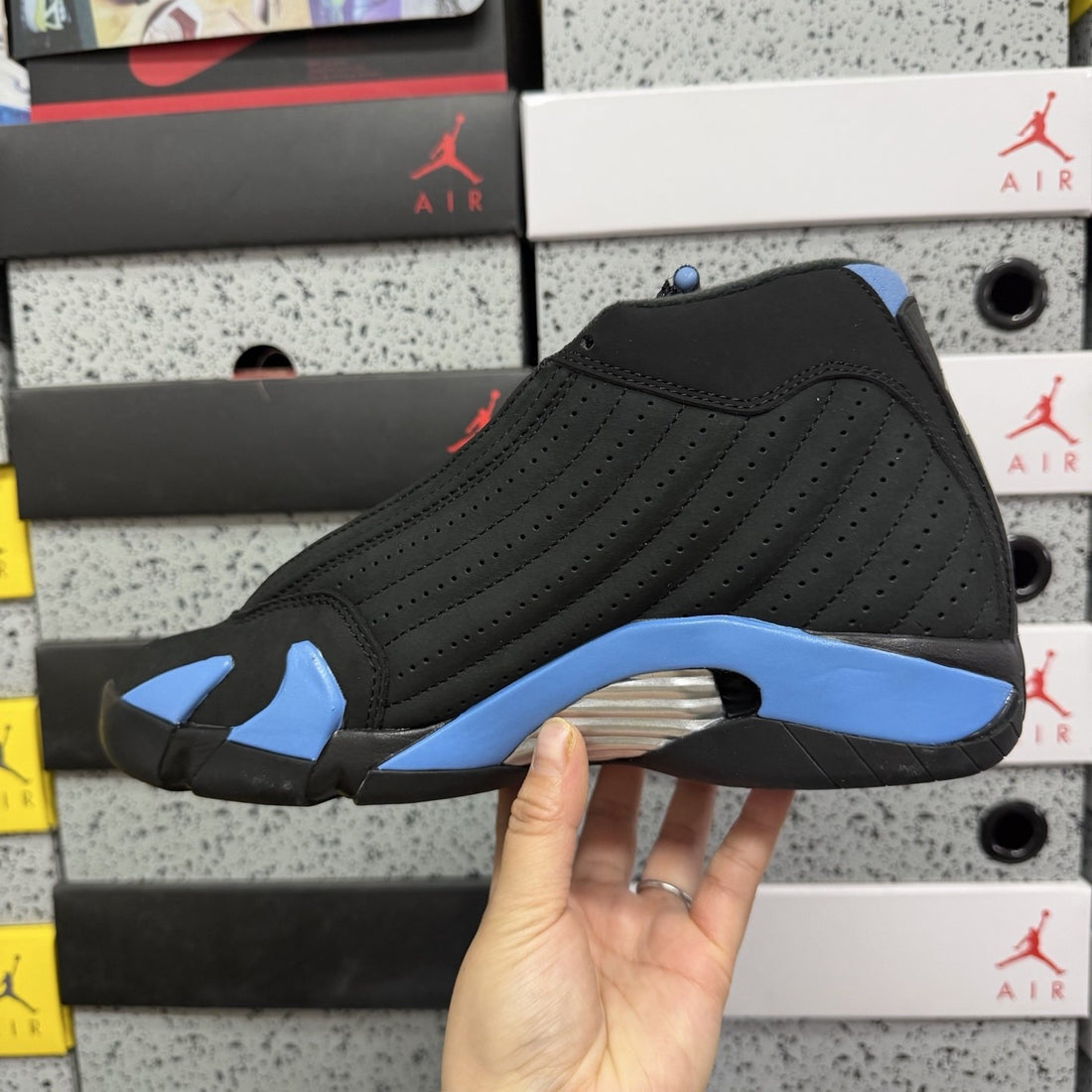 Air Jordan 14 Black University Blue