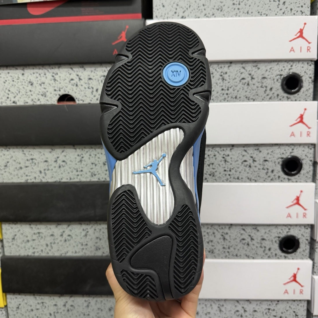 Air Jordan 14 Black University Blue