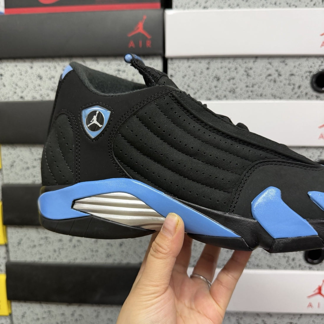 Air Jordan 14 Black University Blue