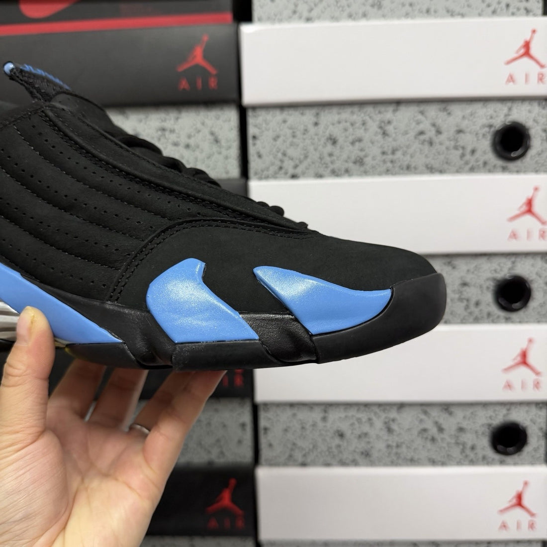 Air Jordan 14 Black University Blue