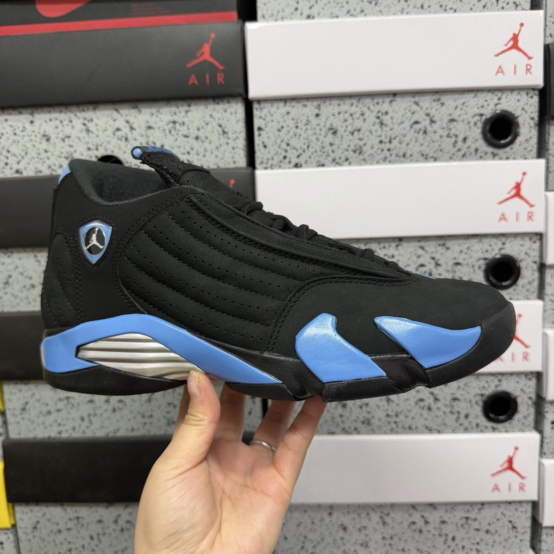 Air Jordan 14 Black University Blue