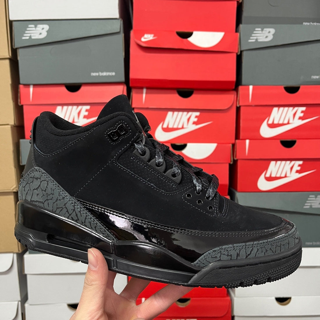 Air Jordan 3 Black Cement Suede