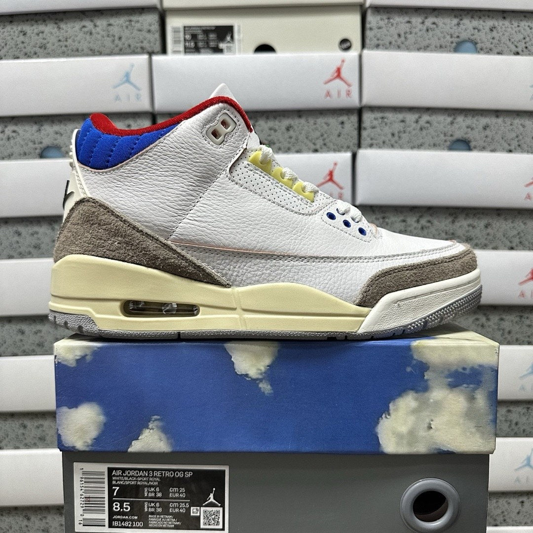 Air Jordan 3 Mocha Royal Red