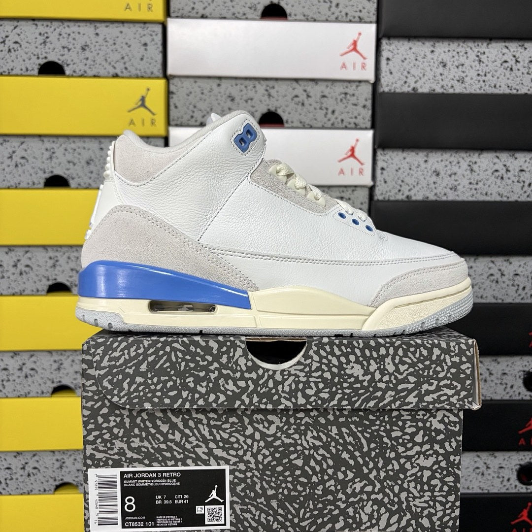 Air Jordan 3 Pure White Blue