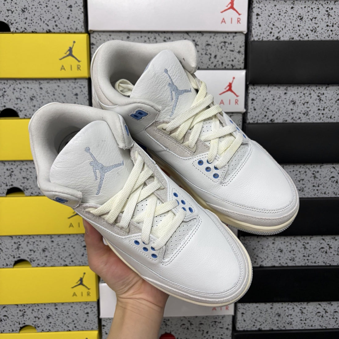 Air Jordan 3 Pure White Blue
