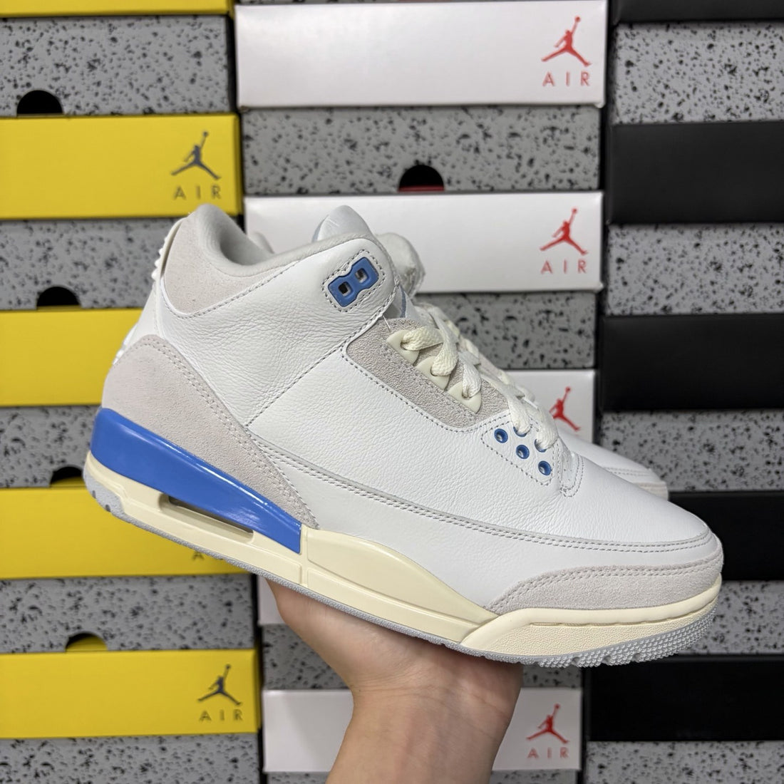 Air Jordan 3 Pure White Blue