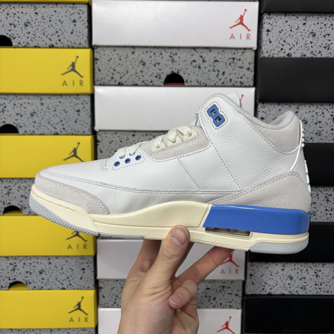 Air Jordan 3 Pure White Blue