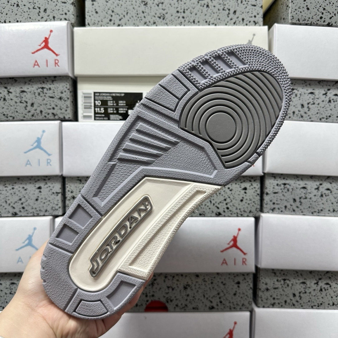 Air Jordan 3 Sail Cement Grey