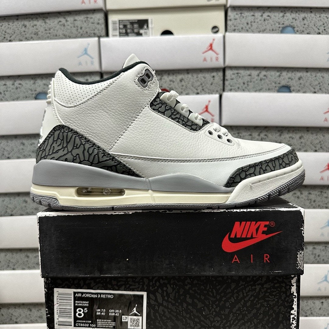 Air Jordan 3 White Cement Grey