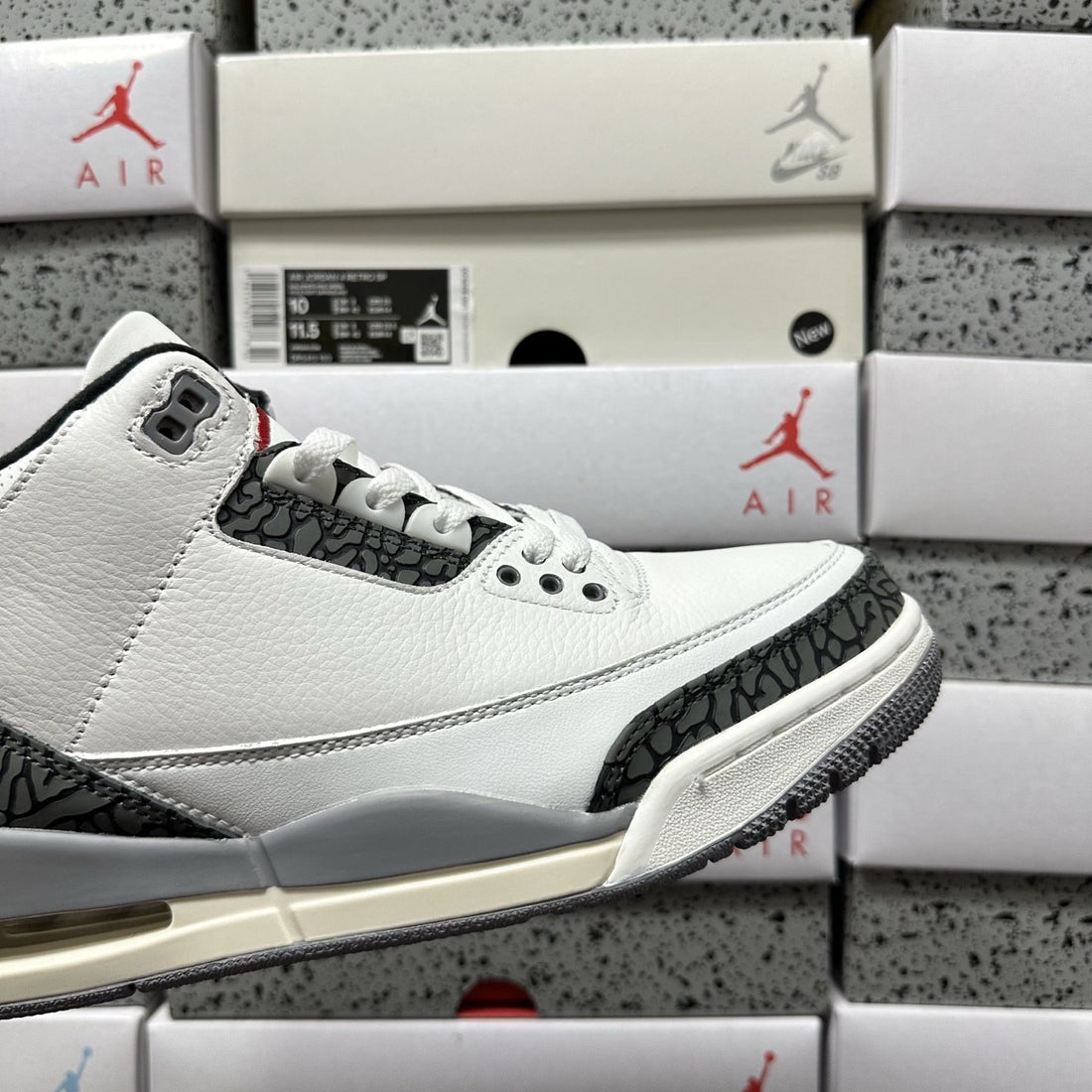 Air Jordan 3 White Cement Grey