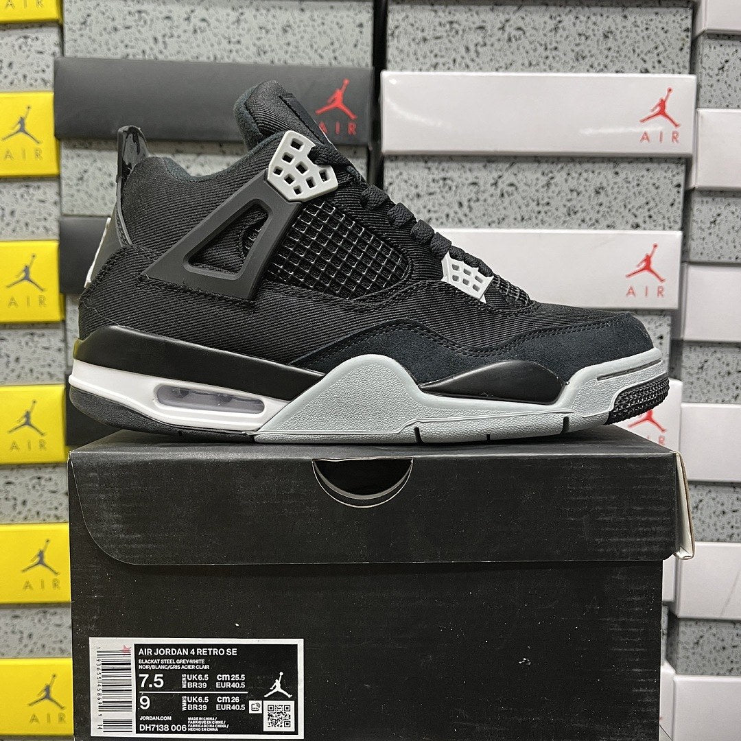 Air Jordan 4 Black Canvas