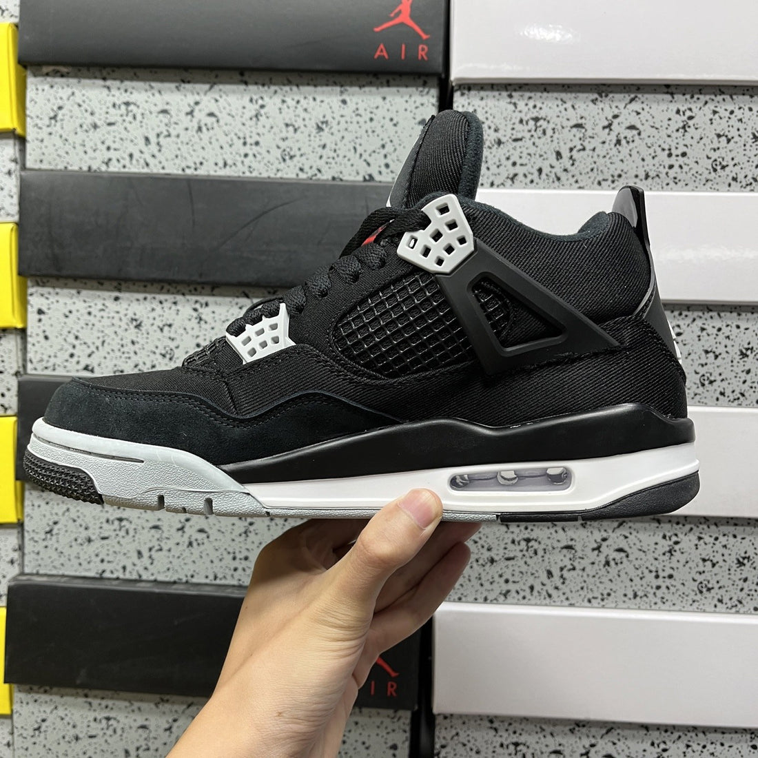 Air Jordan 4 Black Canvas