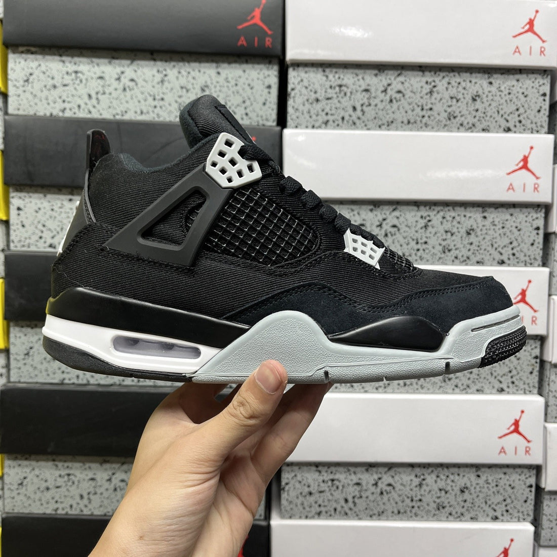 Air Jordan 4 Black Canvas