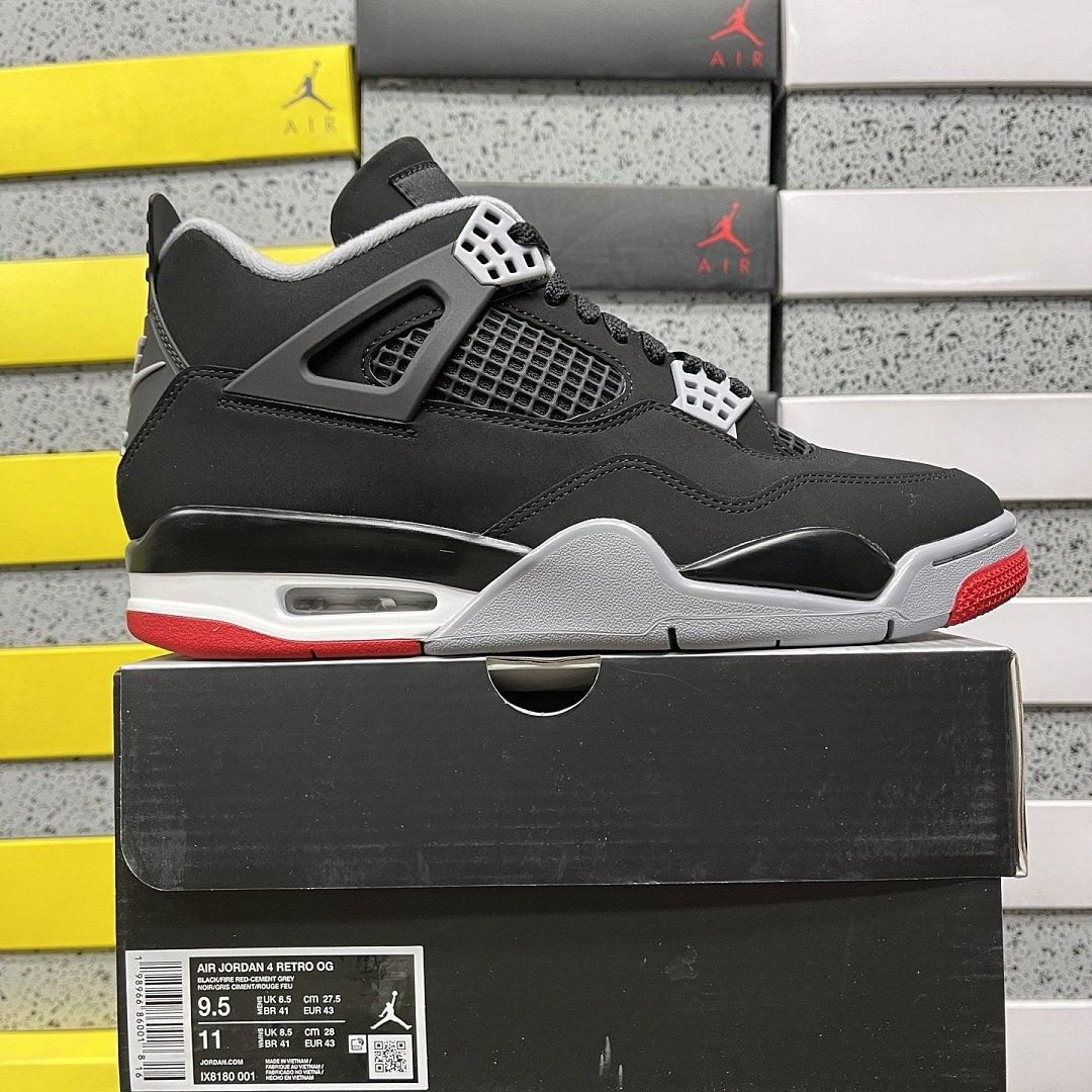 Air Jordan 4 Black Cement Red