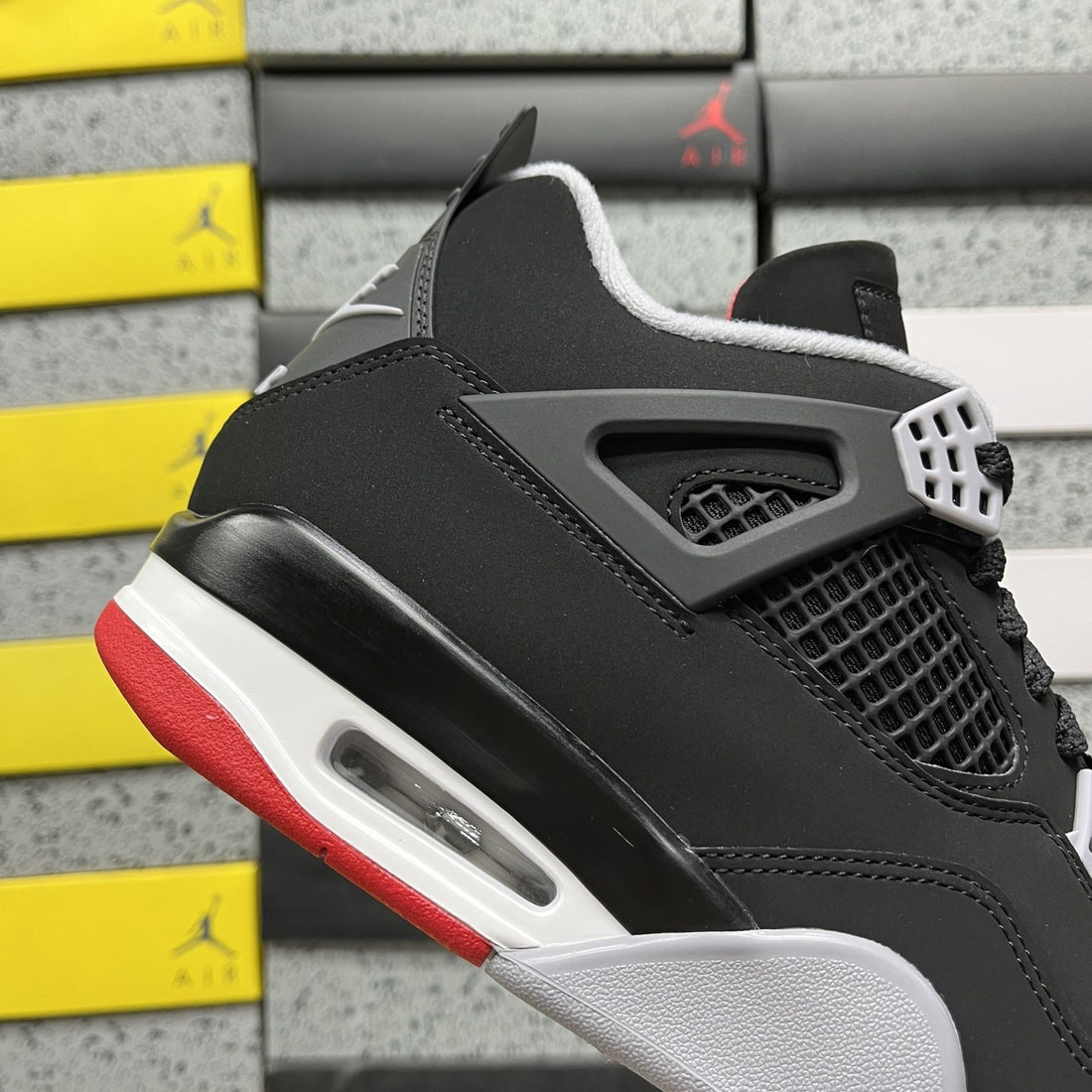 Air Jordan 4 Black Cement Red