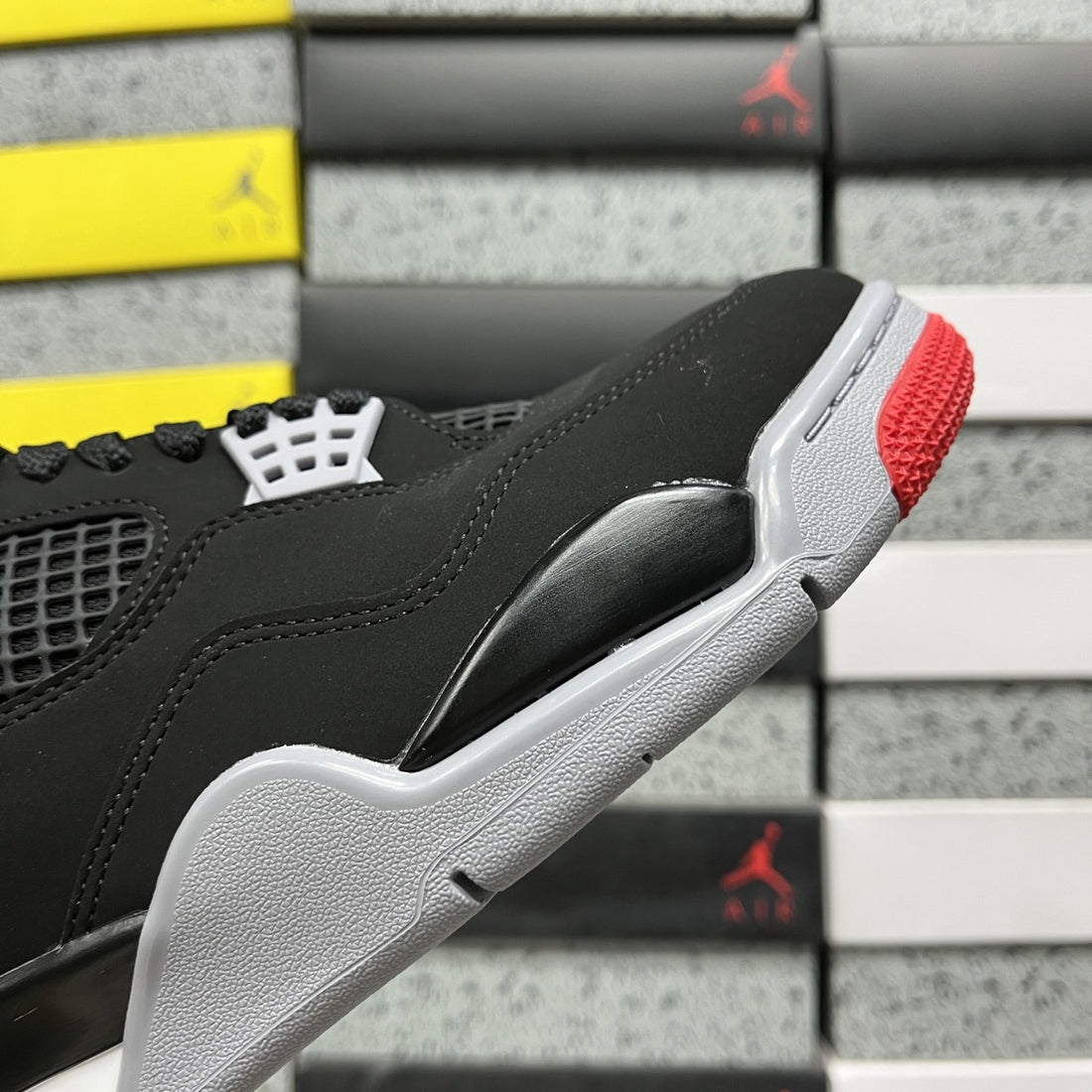 Air Jordan 4 Black Cement Red