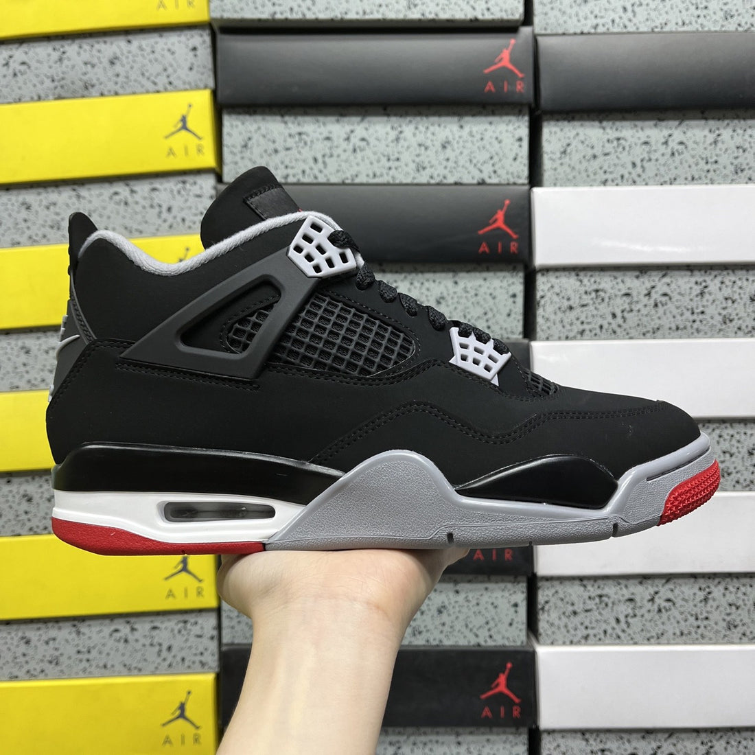 Air Jordan 4 Black Cement Red