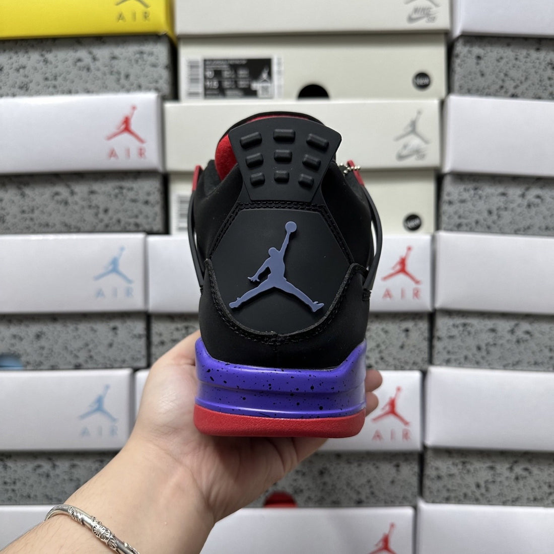 Air Jordan 4 Black Raptors Purple