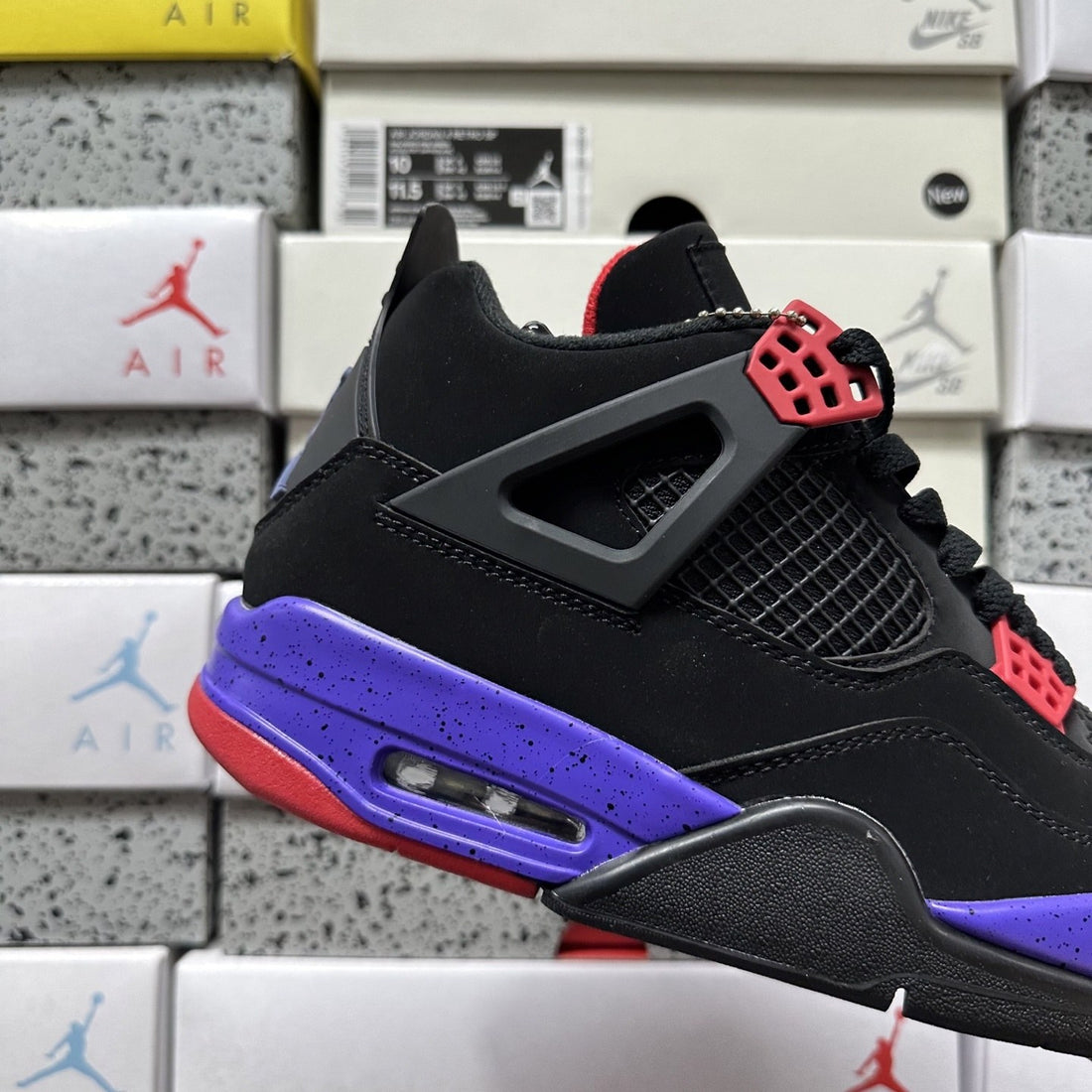Air Jordan 4 Black Raptors Purple