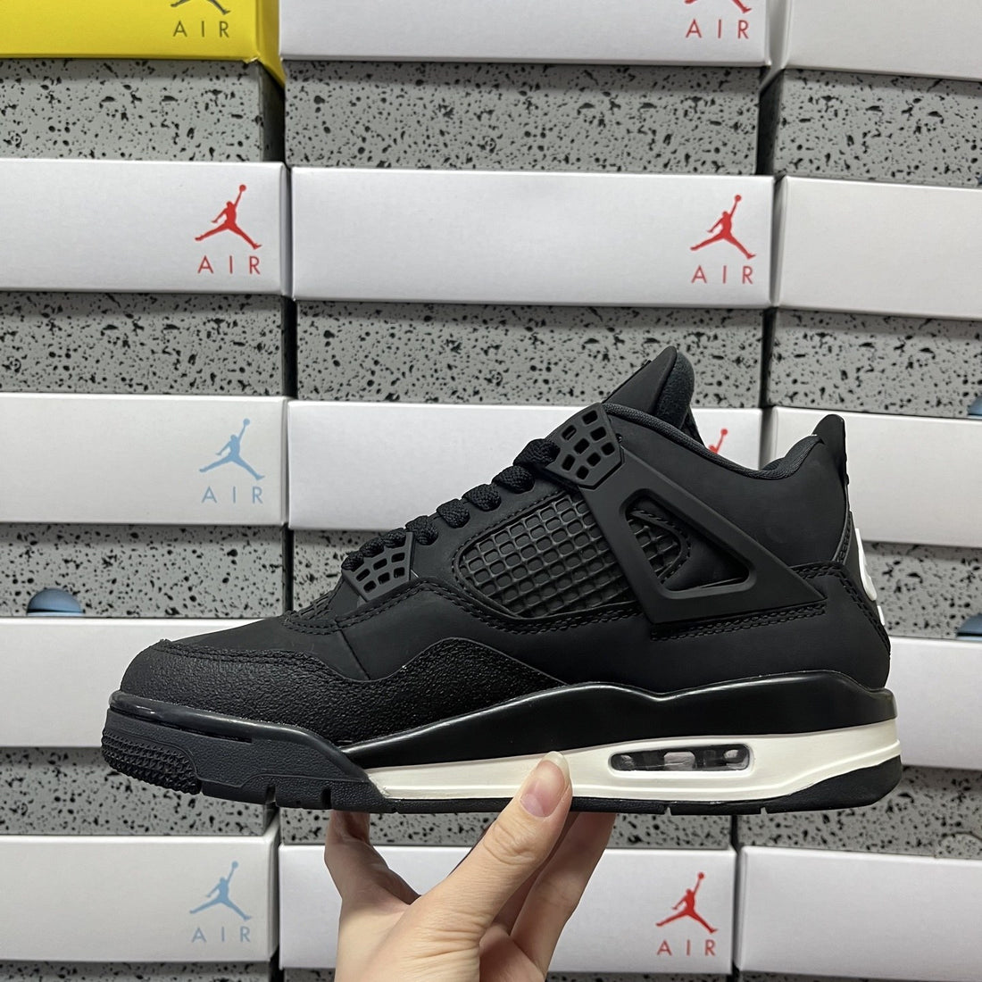 Air Jordan 4 Black Suede