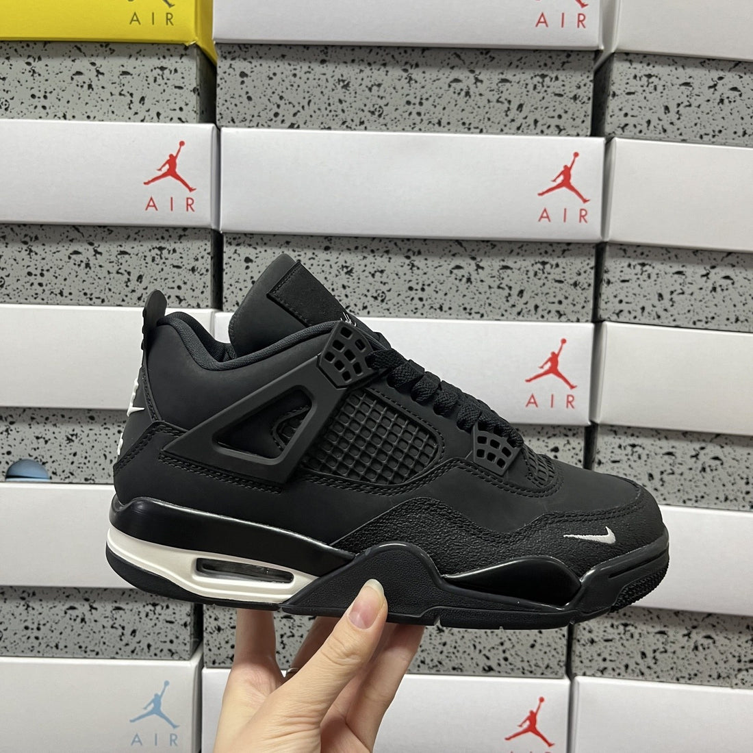 Air Jordan 4 Black Suede