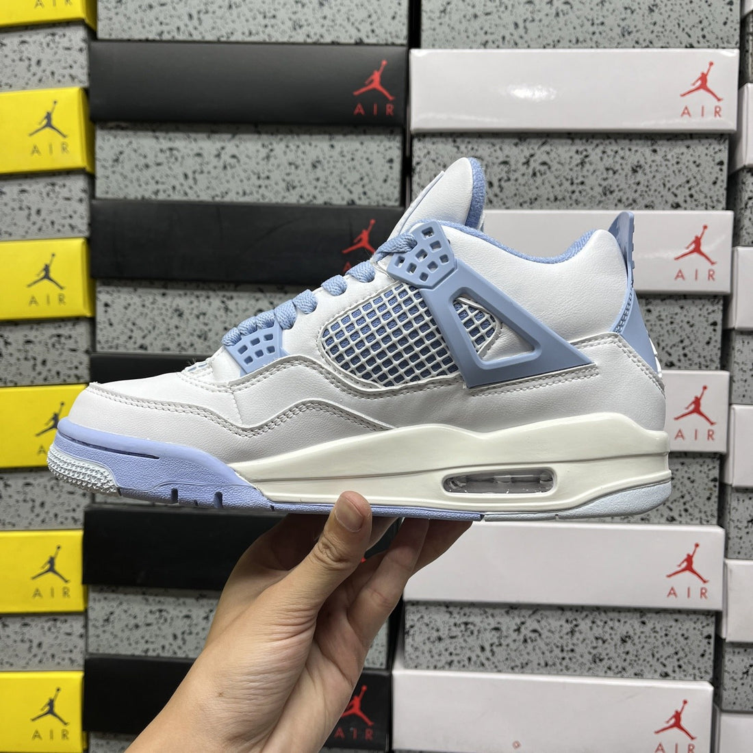 Air Jordan 4 Blue Flower