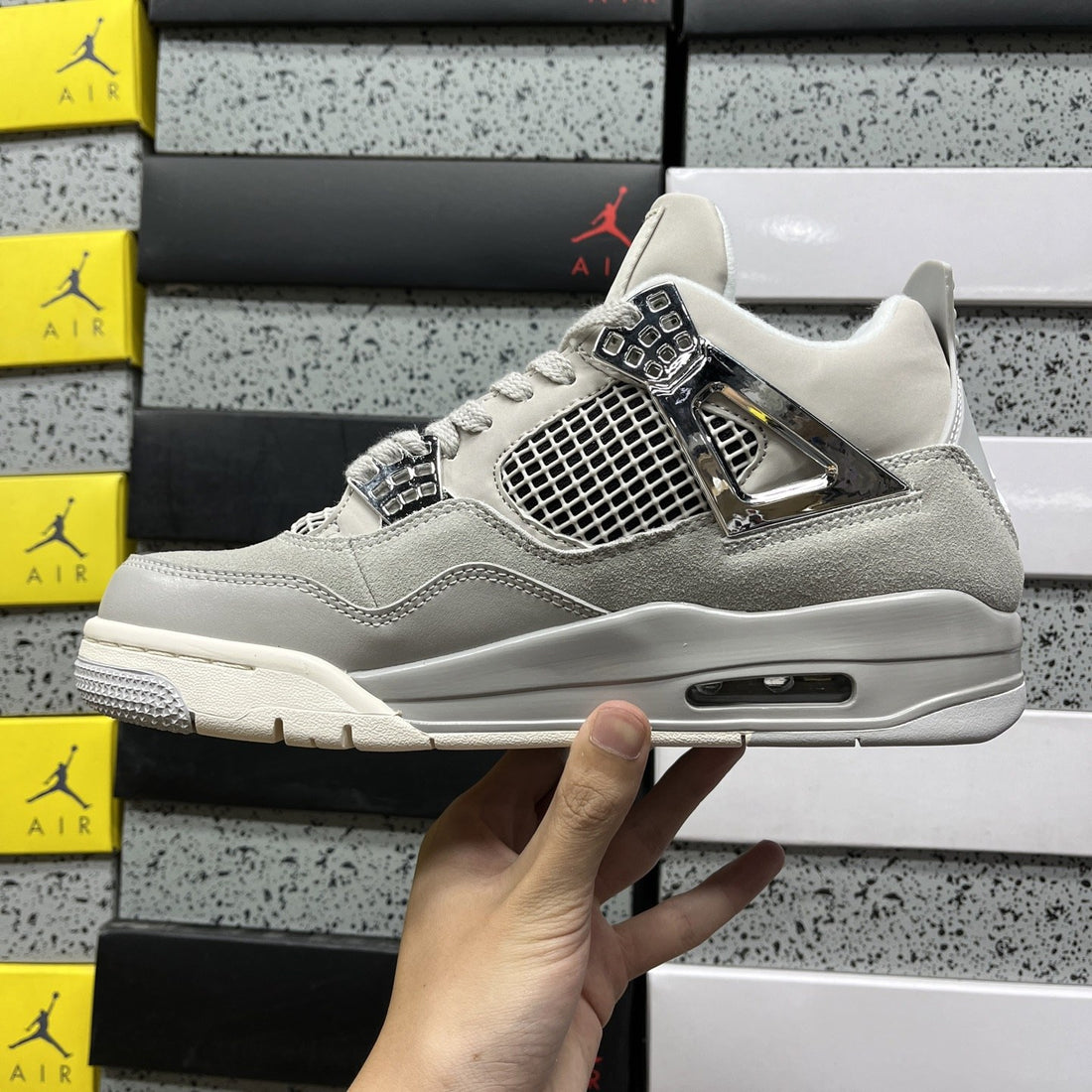 Air Jordan 4 Cement Grey Silver