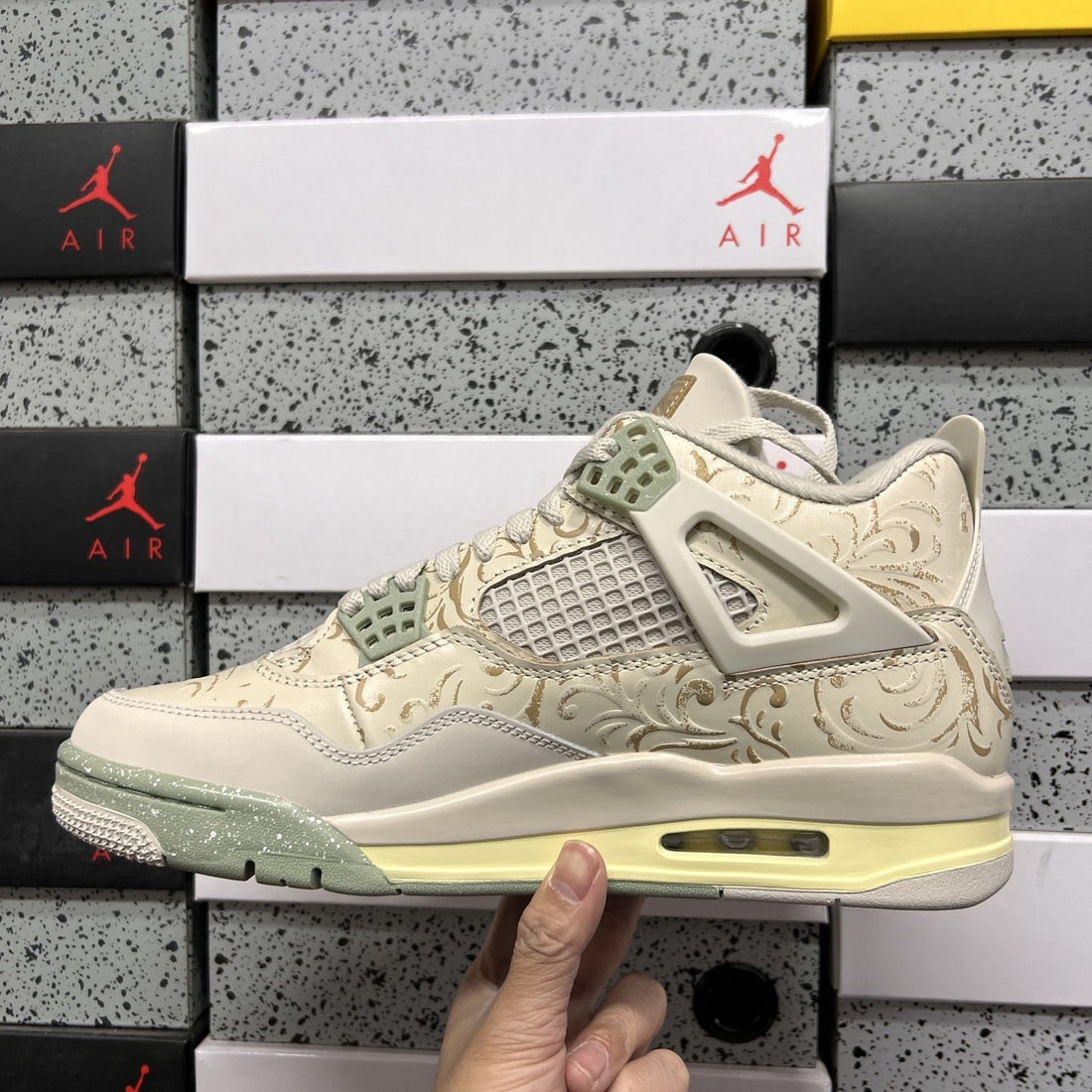 Air Jordan 4 Floral Sail