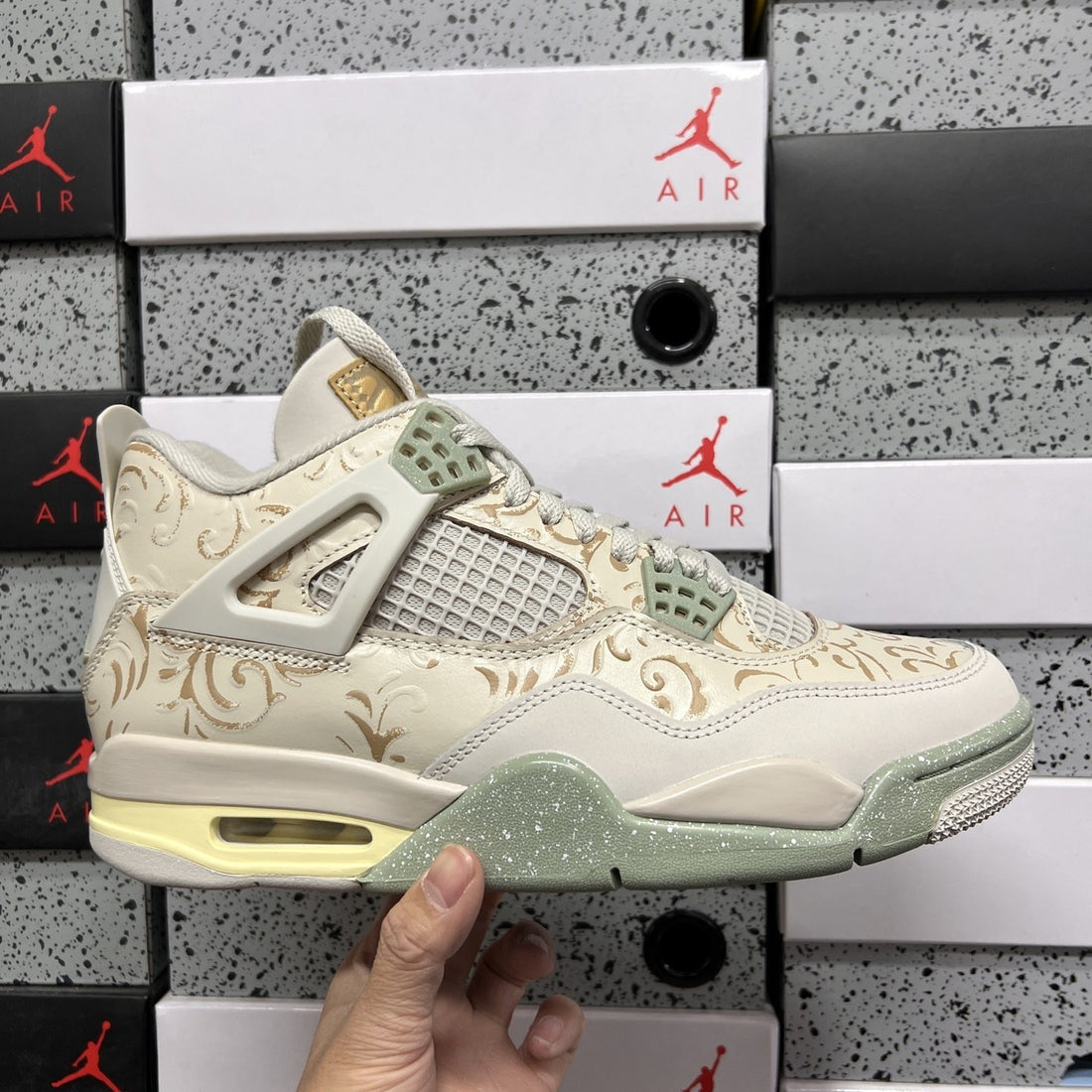Air Jordan 4 Floral Sail