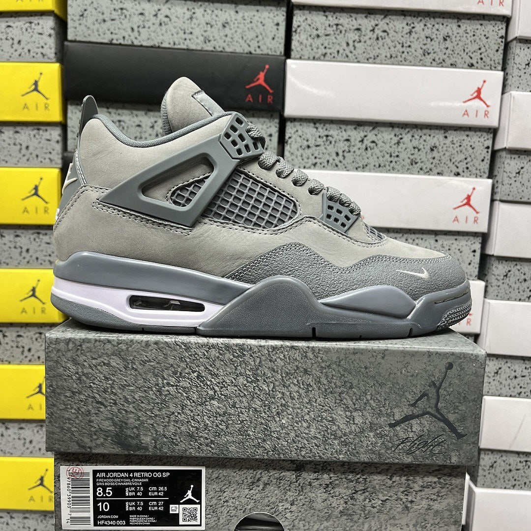 Air Jordan 4 Grey Suede