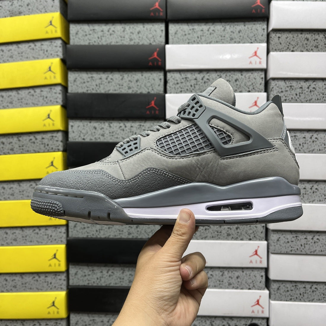 Air Jordan 4 Grey Suede