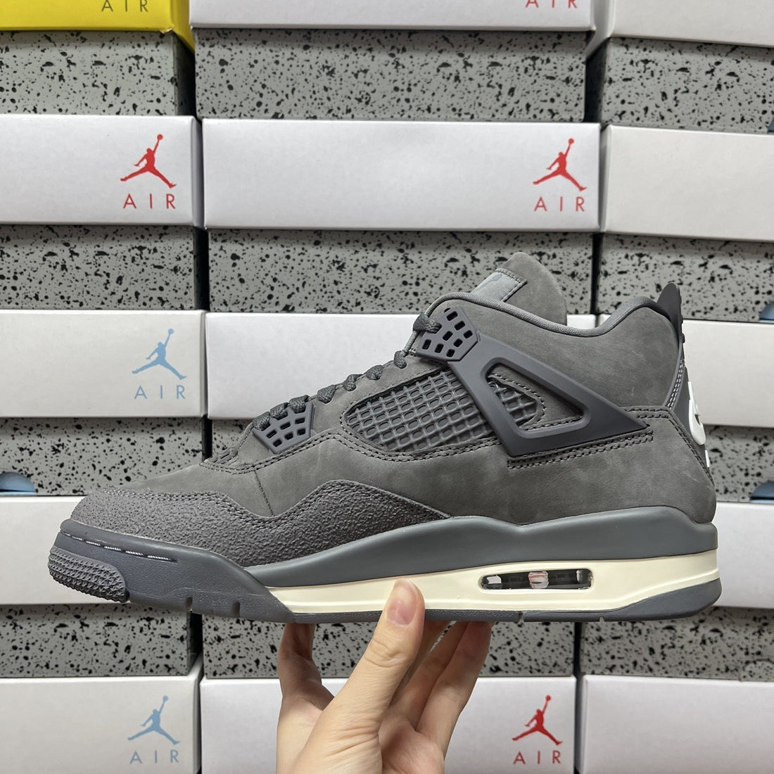 Air Jordan 4 Grey Suede