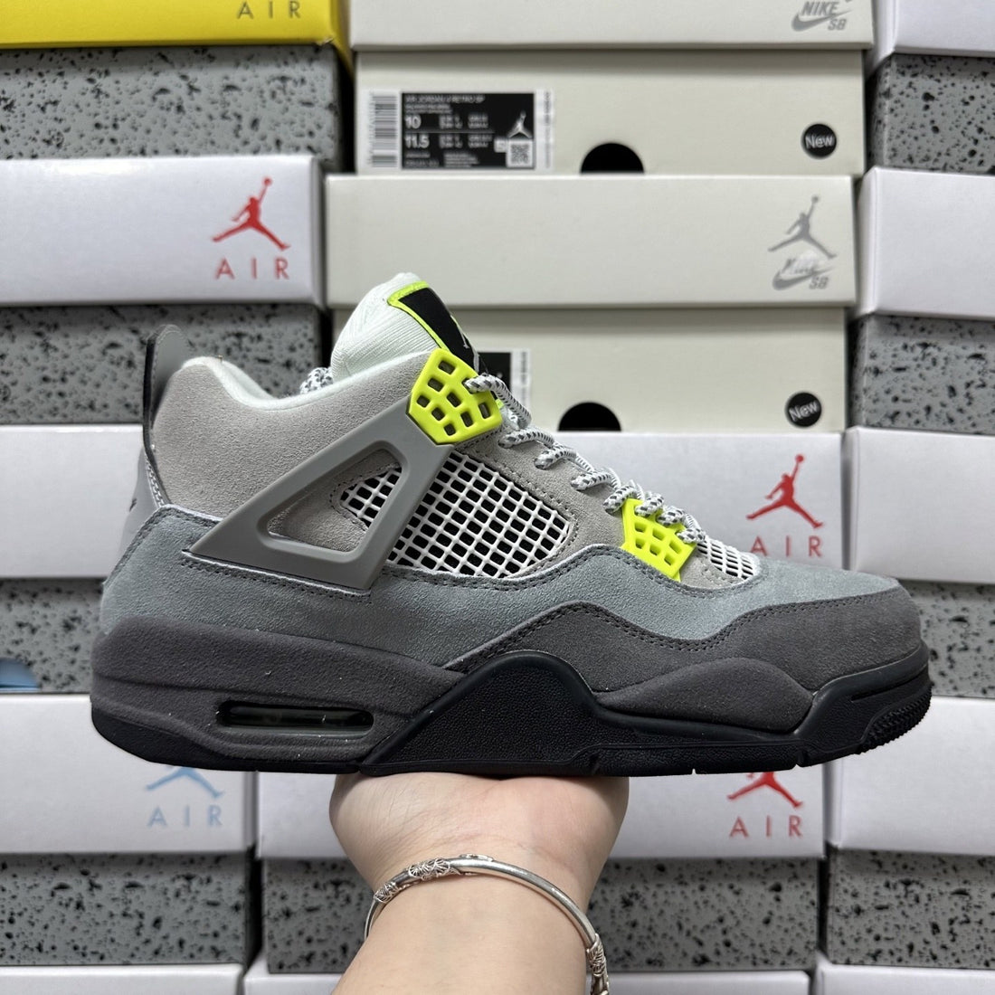 Air Jordan 4 Grey Volt