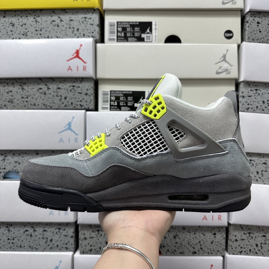 Air Jordan 4 Grey Volt