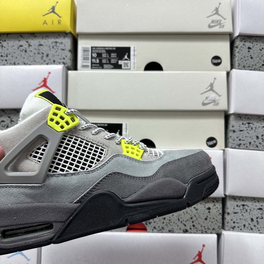Air Jordan 4 Grey Volt