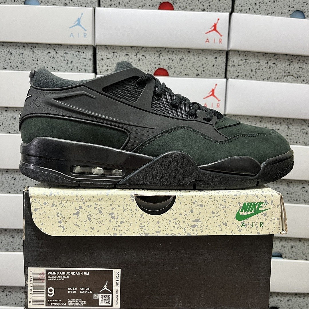 Air Jordan 4 RM Black Green Suede
