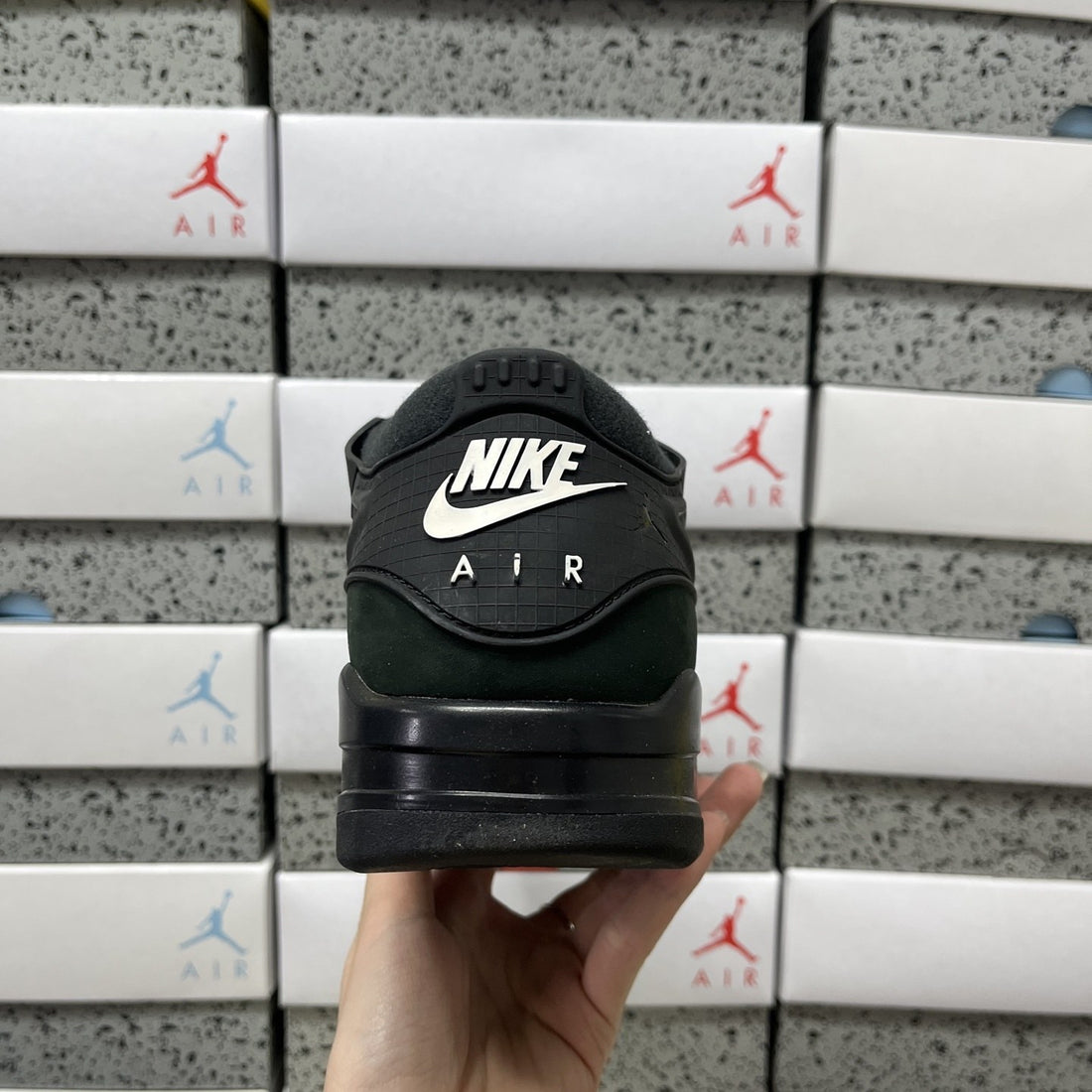 Air Jordan 4 RM Black Green Suede